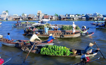 Marché flottant de Cai Rang à Can Tho